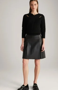 Strick-Pullover in Schwarz