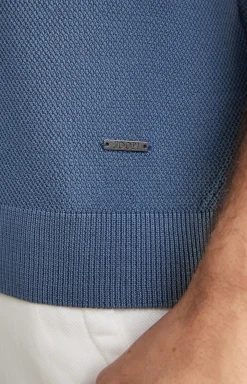 Strick-Shirt Valdrio in Blau