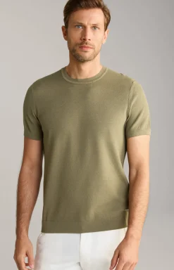 Strick-Shirt Valdrio in Oliv