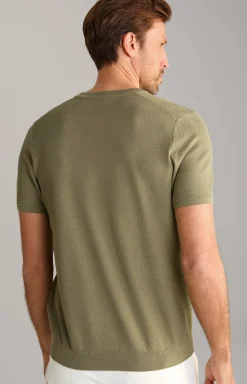 Strick-Shirt Valdrio in Oliv