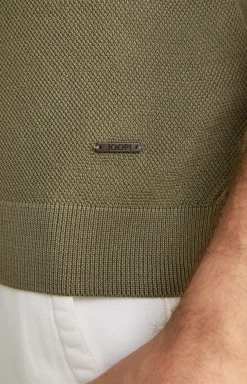 Strick-Shirt Valdrio in Oliv