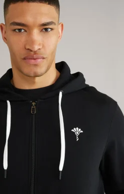 Sweatjacke in Schwarz