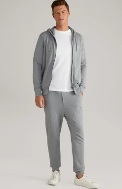 Sweatjacke Salvatore in Grau meliert