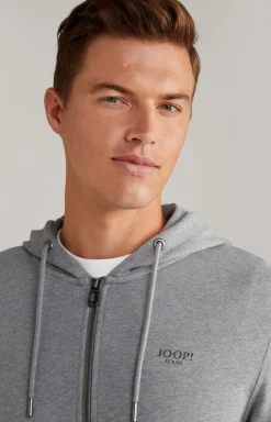 Sweatjacke Salvatore in Grau meliert