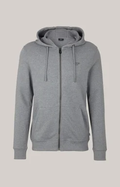 Sweatjacke Salvatore in Grau meliert