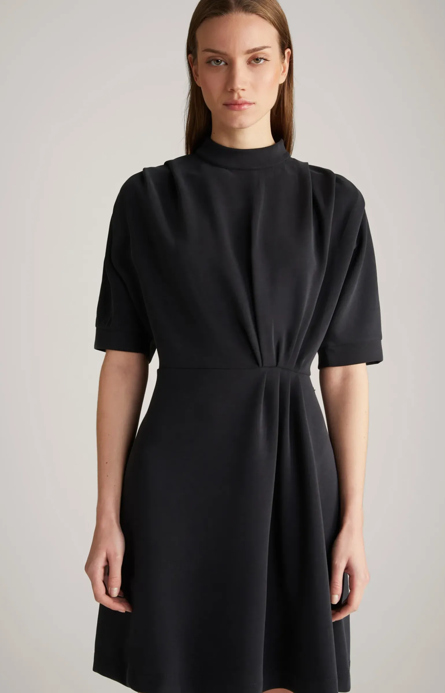 Sweat-Kleid in Schwarz