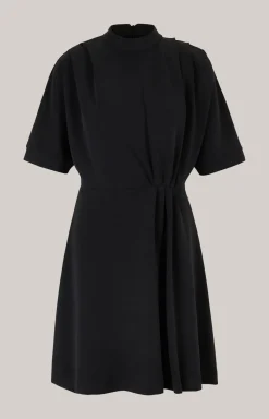 Sweat-Kleid in Schwarz