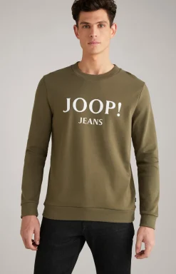 Sweatshirt Alfred in Olivgrün