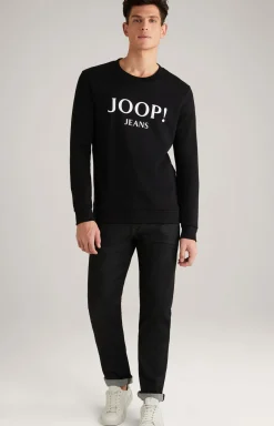 Sweatshirt Alfred in Schwarz/ Weiss