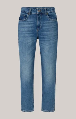 Tapered Jeans in Blue Washed