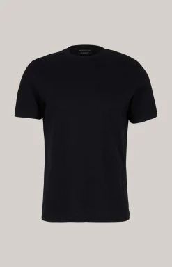 T-Shirt Bruce in Navy strukturiert