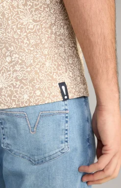 T-Shirt Crispo in Braun gemustert