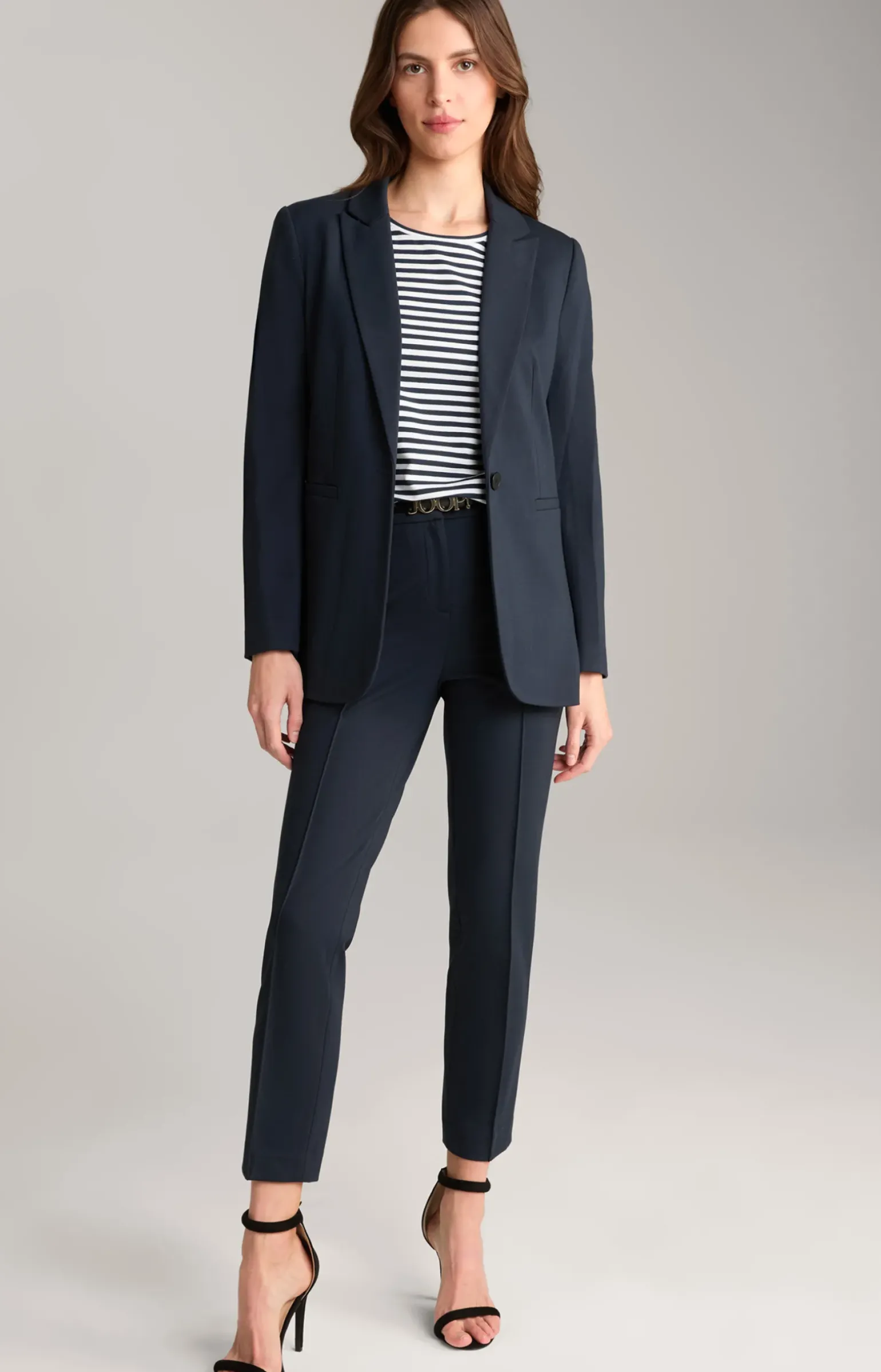 T-Shirt in Blau/Weiß gestreift