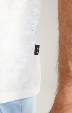 T-Shirt Pieron in Weiß gemustert