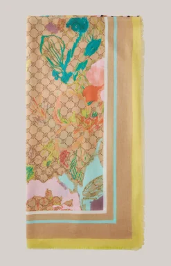 Tuch in Beige gemustert