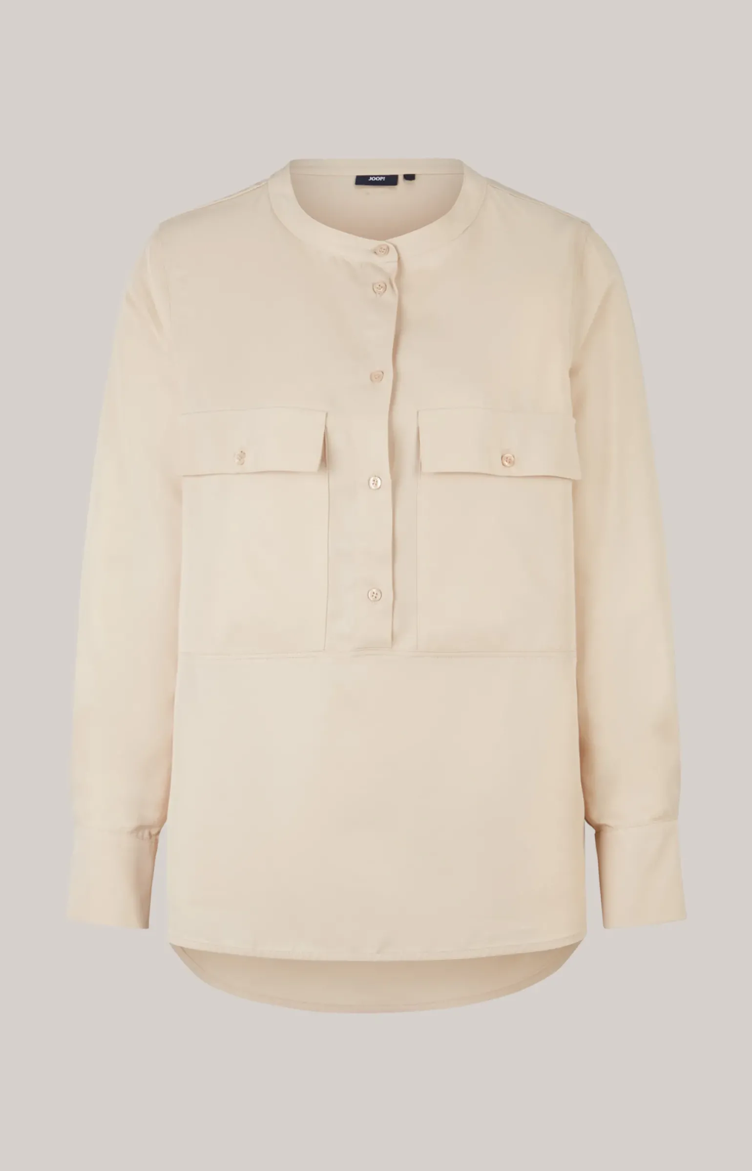 Twill-Bluse in Beige