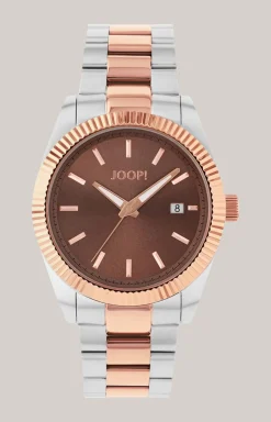 Unisex-Armbanduhr in Silber/Roségold