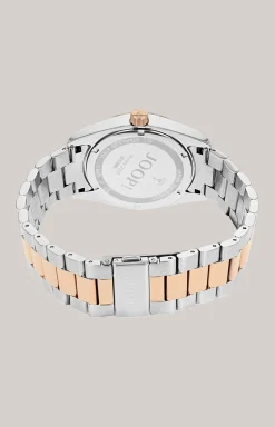 Unisex-Armbanduhr in Silber/Roségold