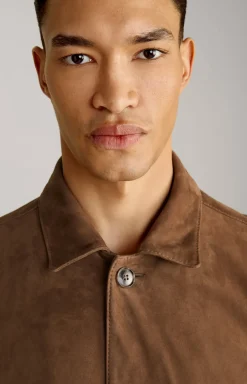 Velours-Lederjacke Zag in Braun