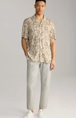 Viskose-Hemd Hanes in Beige gemustert