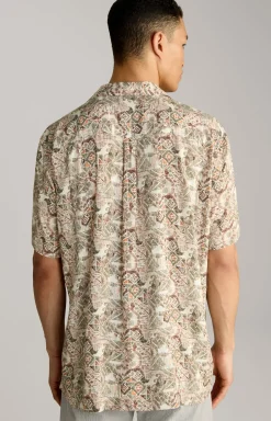 Viskose-Hemd Hanes in Beige gemustert