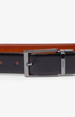 Wendegürtel in Cognac/Schwarz