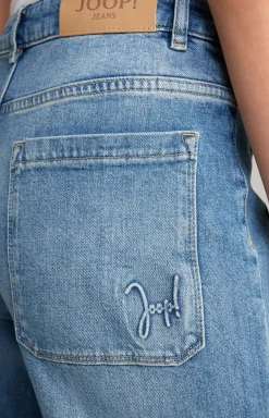 Wide Leg Jeans in Blue Washed