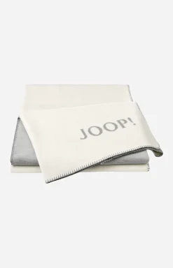 Wohndecke JOOP! MELANGE-DOUBLEFACE in Natur-Silber