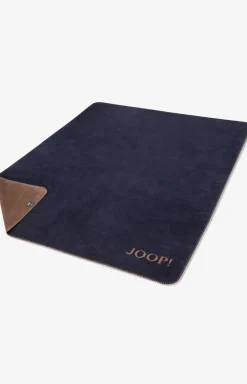 Wohndecke JOOP! UNI-DOUBLEFACE in Marine-Karamell