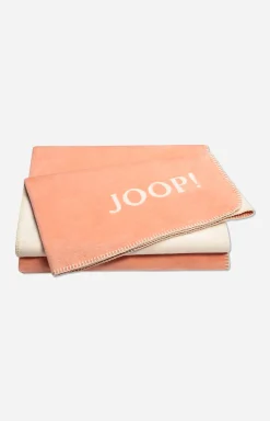 Wohndecke Uni-Doubleface in Apricot-Sand