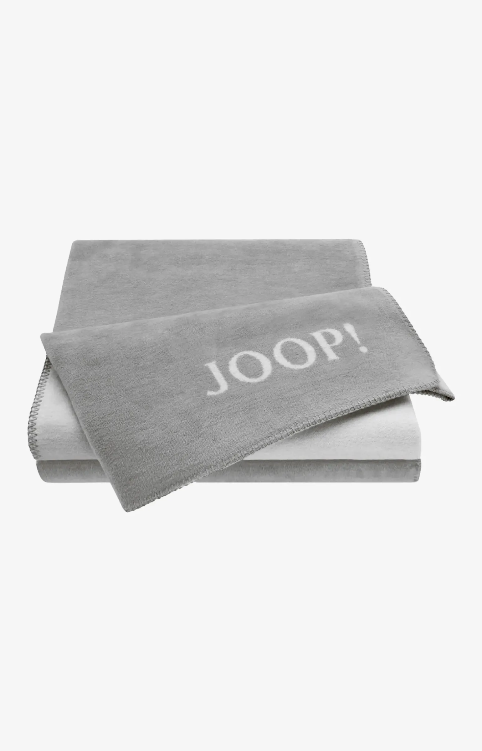 Wohndecke Uni-Doubleface, Silber-Grau