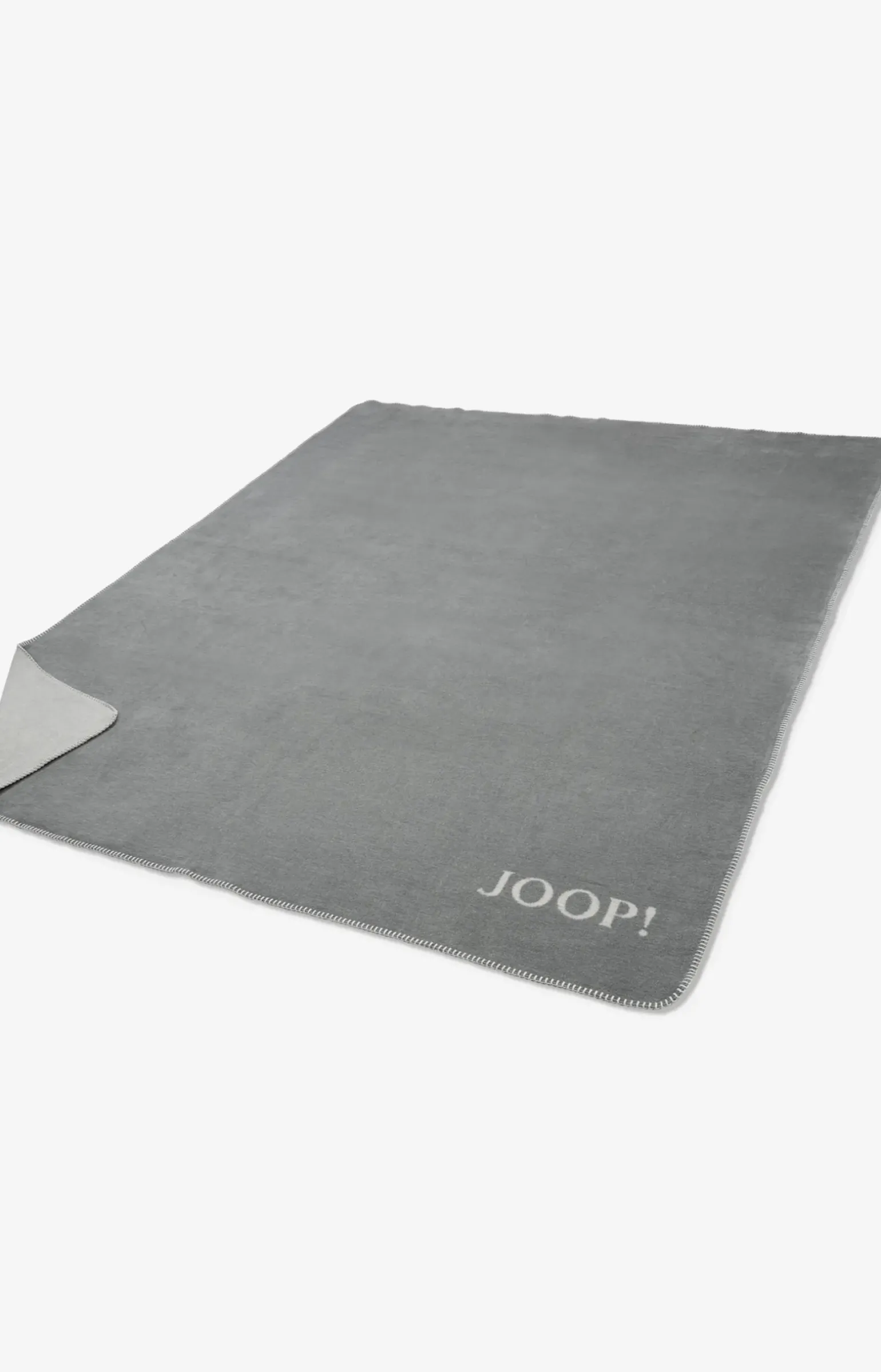 Wohndecke Uni-Doubleface, Silber-Grau