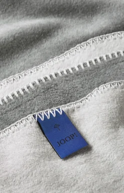 Wohndecke Uni-Doubleface, Silber-Grau