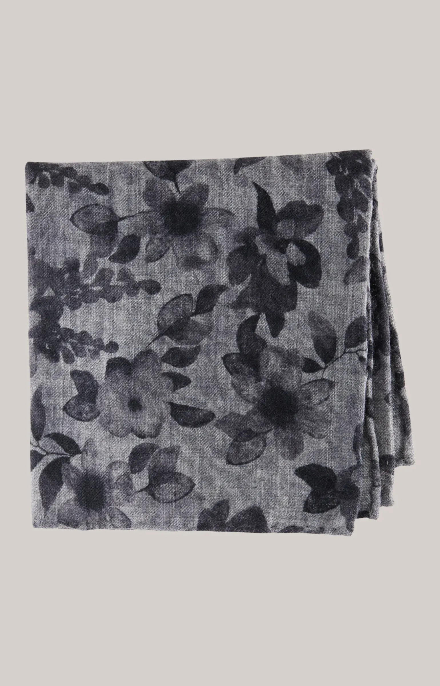 Woll-Einstecktuch in Dunkelblau/Grau