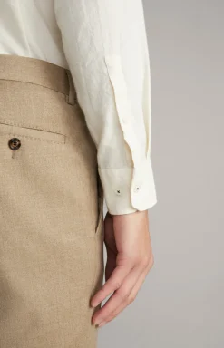 Wollflanell-Hemd Pai in Offwhite