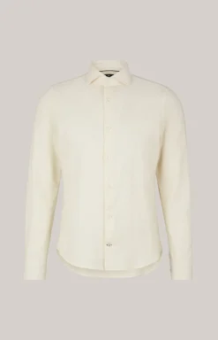 Wollflanell-Hemd Pai in Offwhite